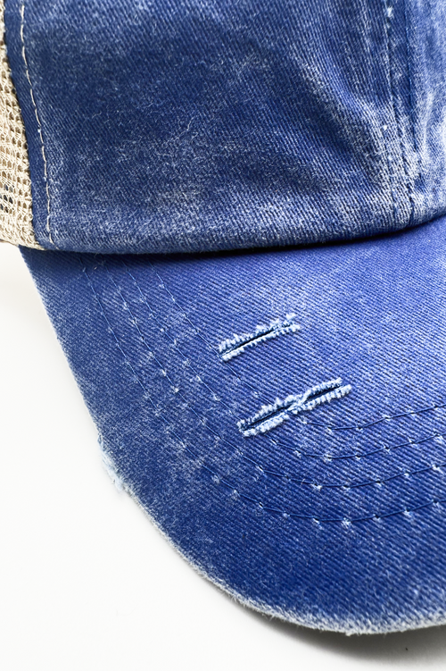 PonyCap® Kinder-Baseballkappe – Verstellbare Zopfkappe