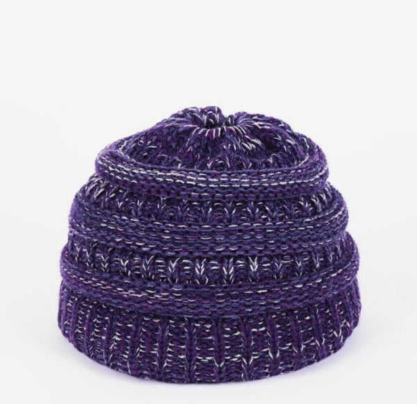 PonyCap® Kindermütze – Kuschelige Strickmütze für Pferdeschwänze