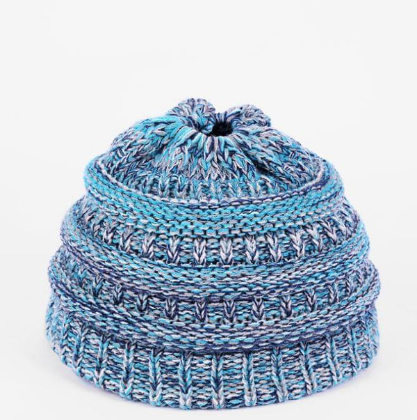 PonyCap® Kindermütze – Kuschelige Strickmütze für Pferdeschwänze