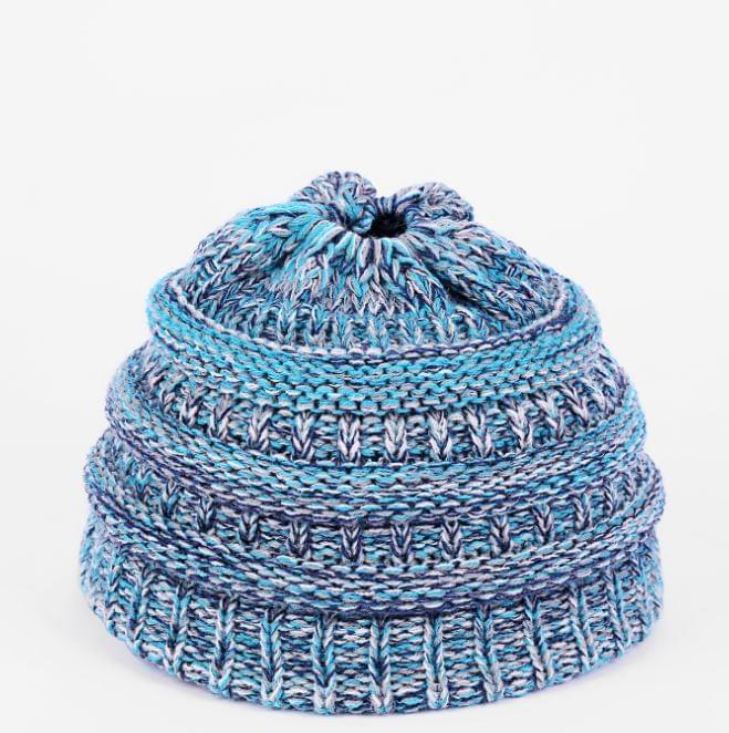 PonyCap® Kindermütze – Kuschelige Strickmütze für Pferdeschwänze