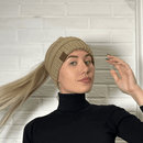 PonyCap® Beanie – Strickmütze für minimalistische Pferdeschwänze
