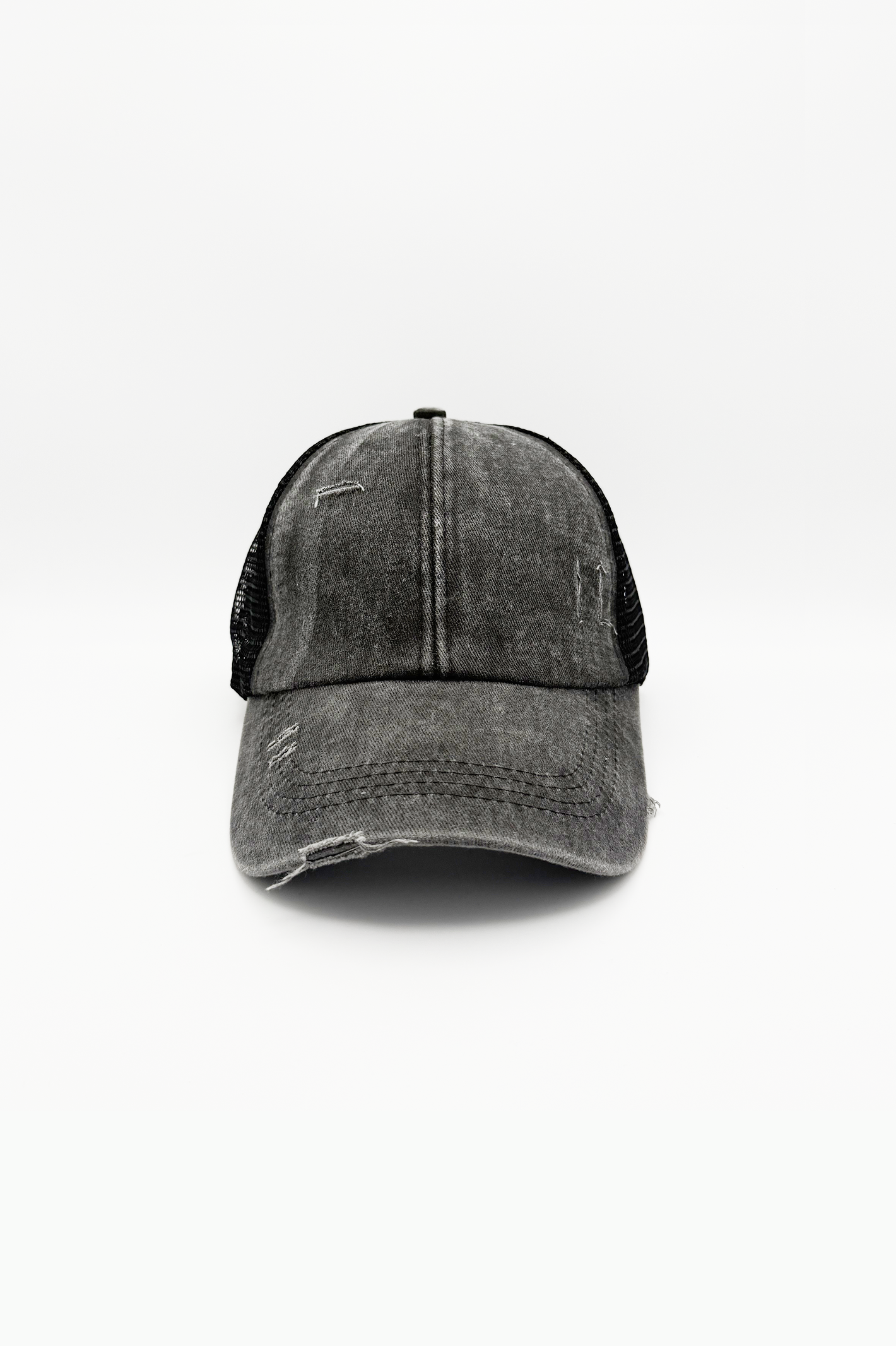 Vintage PonyCap® – Pferdeschwanzkappe aus gewaschener Baumwolle