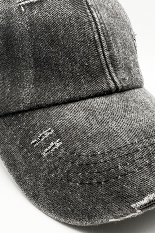 Vintage PonyCap® – Pferdeschwanzkappe aus gewaschener Baumwolle