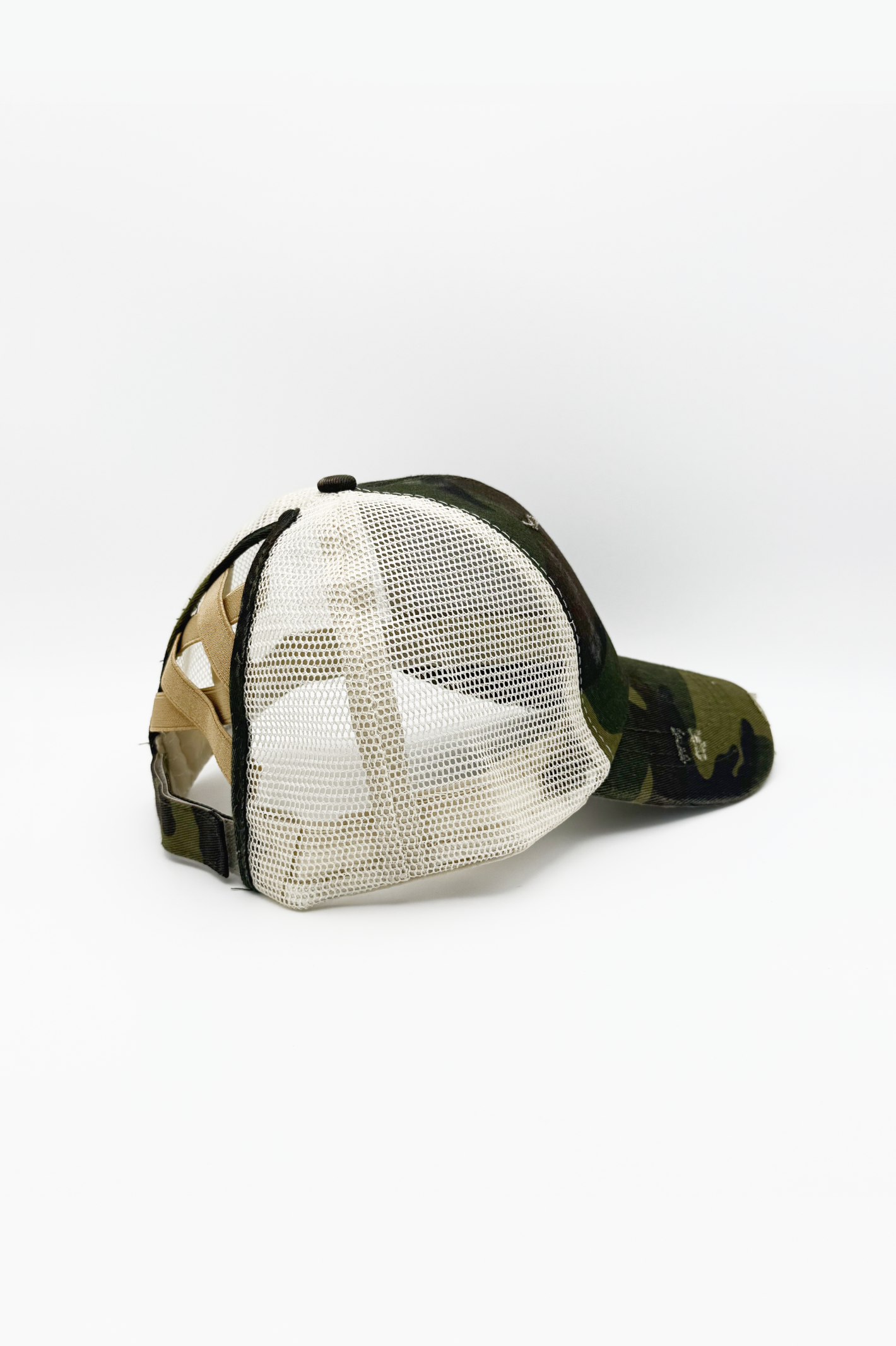 Vintage PonyCap® – Pferdeschwanzkappe aus gewaschener Baumwolle