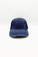 Vintage PonyCap® – Pferdeschwanzkappe aus gewaschener Baumwolle