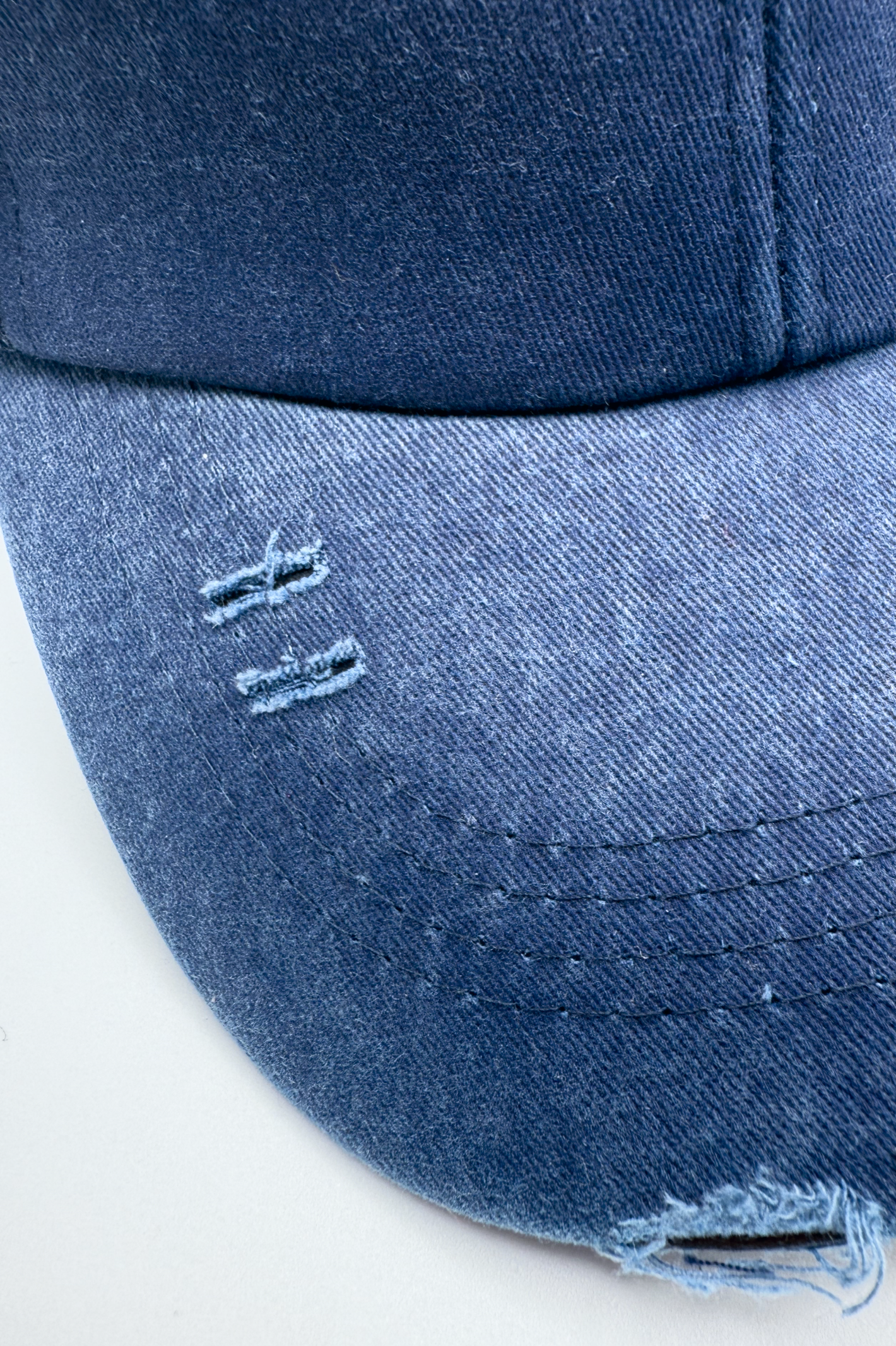 Vintage PonyCap® – Pferdeschwanzkappe aus gewaschener Baumwolle