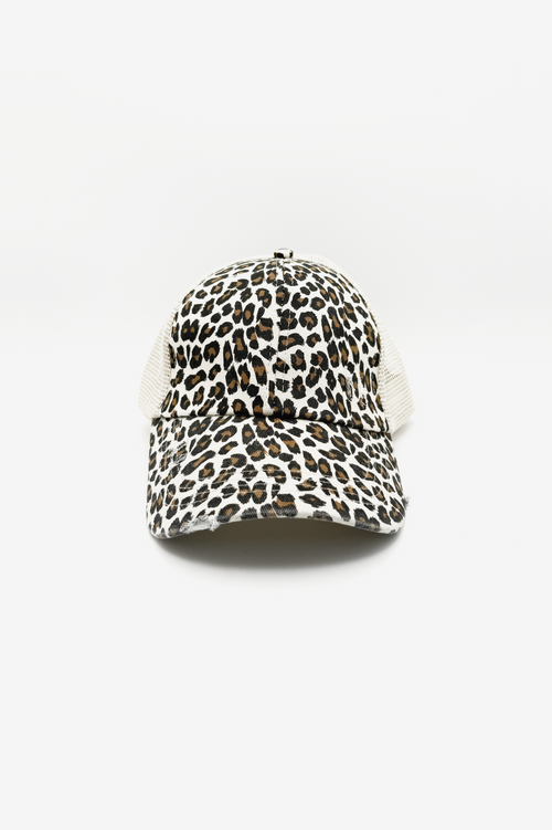 Vintage PonyCap® – Pferdeschwanzkappe aus gewaschener Baumwolle