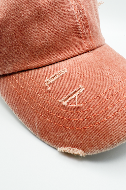 Vintage PonyCap® – Pferdeschwanzkappe aus gewaschener Baumwolle