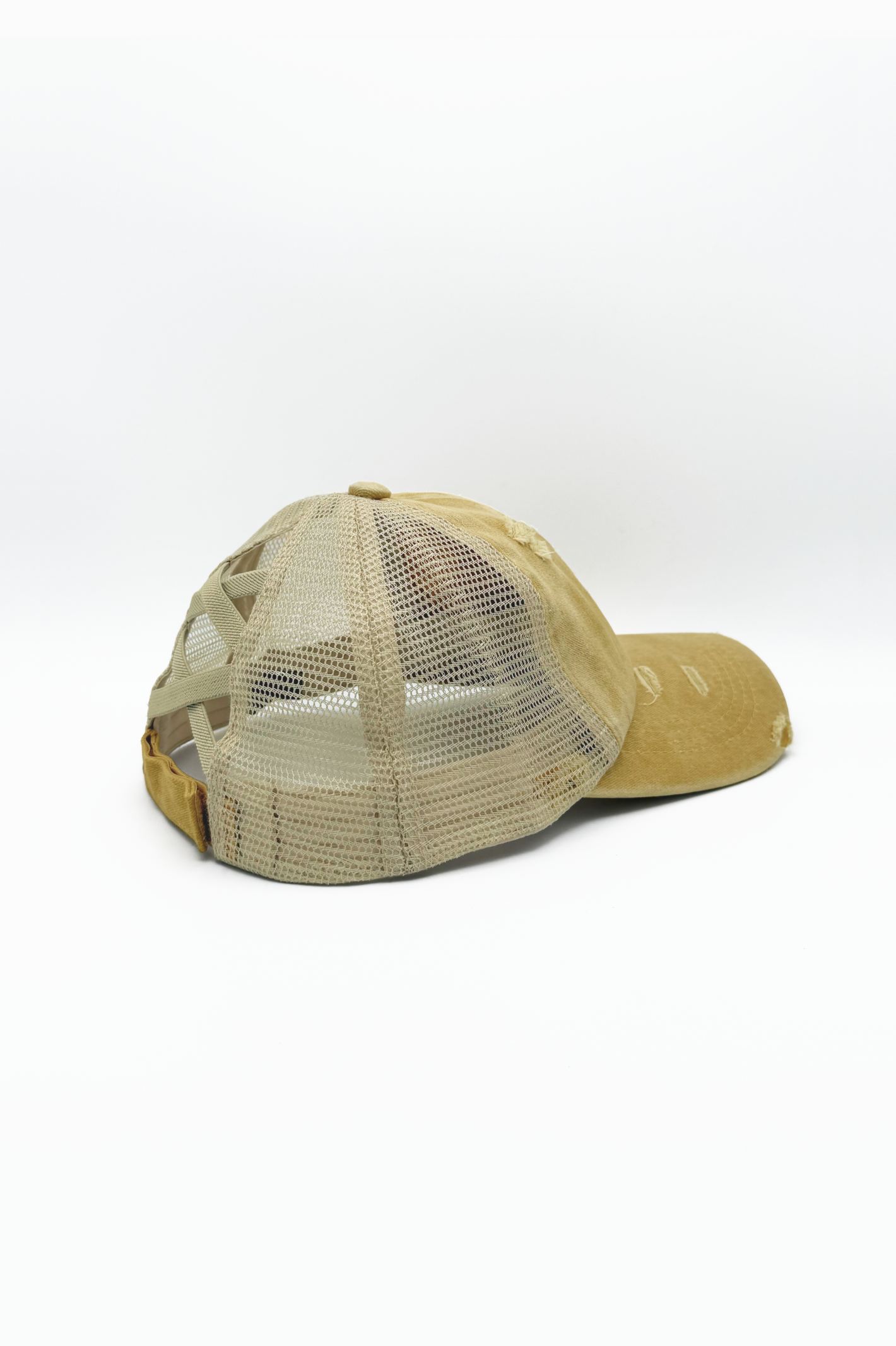 Vintage PonyCap® – Pferdeschwanzkappe aus gewaschener Baumwolle