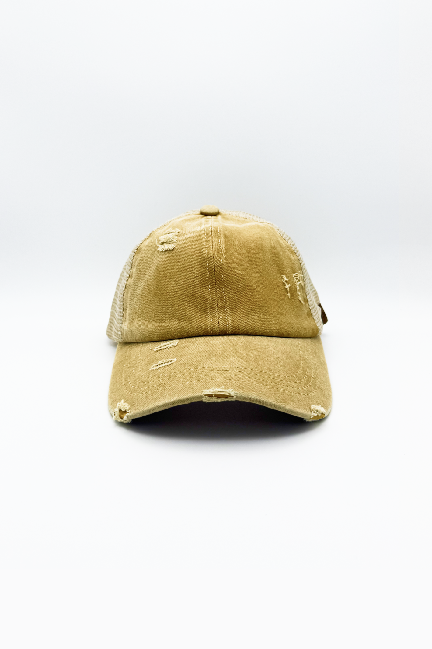 Vintage PonyCap® – Pferdeschwanzkappe aus gewaschener Baumwolle